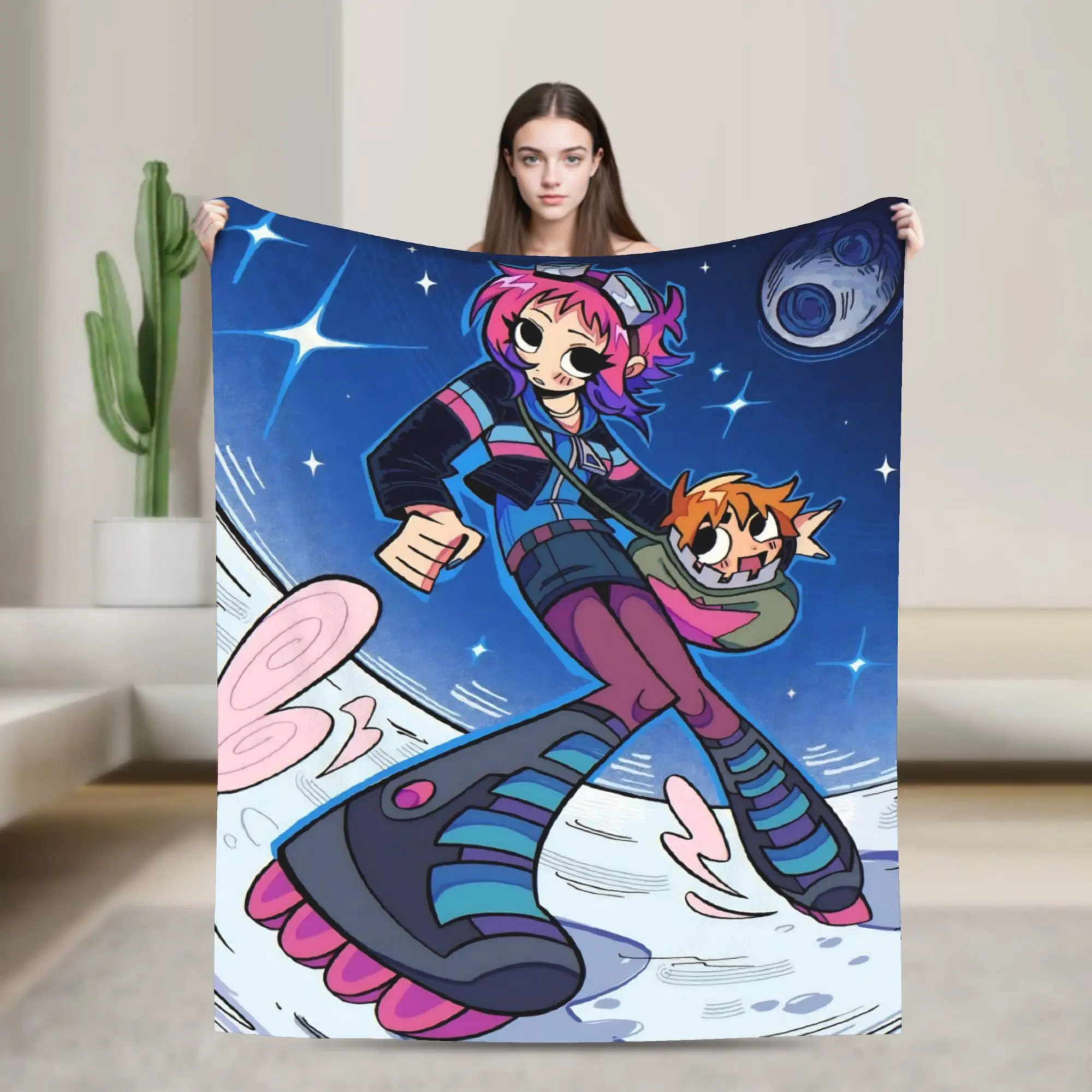 Comfort Scott Pilgrim vs. the World Blanket Accessories Sofa Decorative  Throws And Blankets Lightweight Thin Flannel for Travel