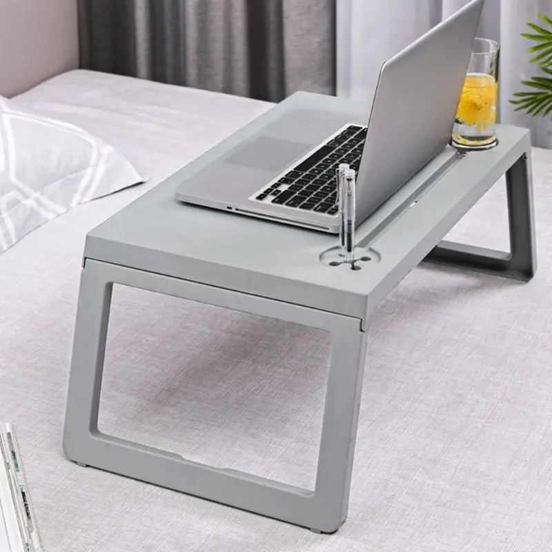 Laptop Bed Table Foldable Laptop Desk Stand Breakfast Tray Foldable Notebook Laptop Table Heavy Load Computer Desk Stand