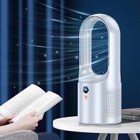 Household Desk Turbo Bladeless Electric Fan USB Rechargeable Silent Mini Portable Air Cooling Fan 6-Speed Wind 2000Mah