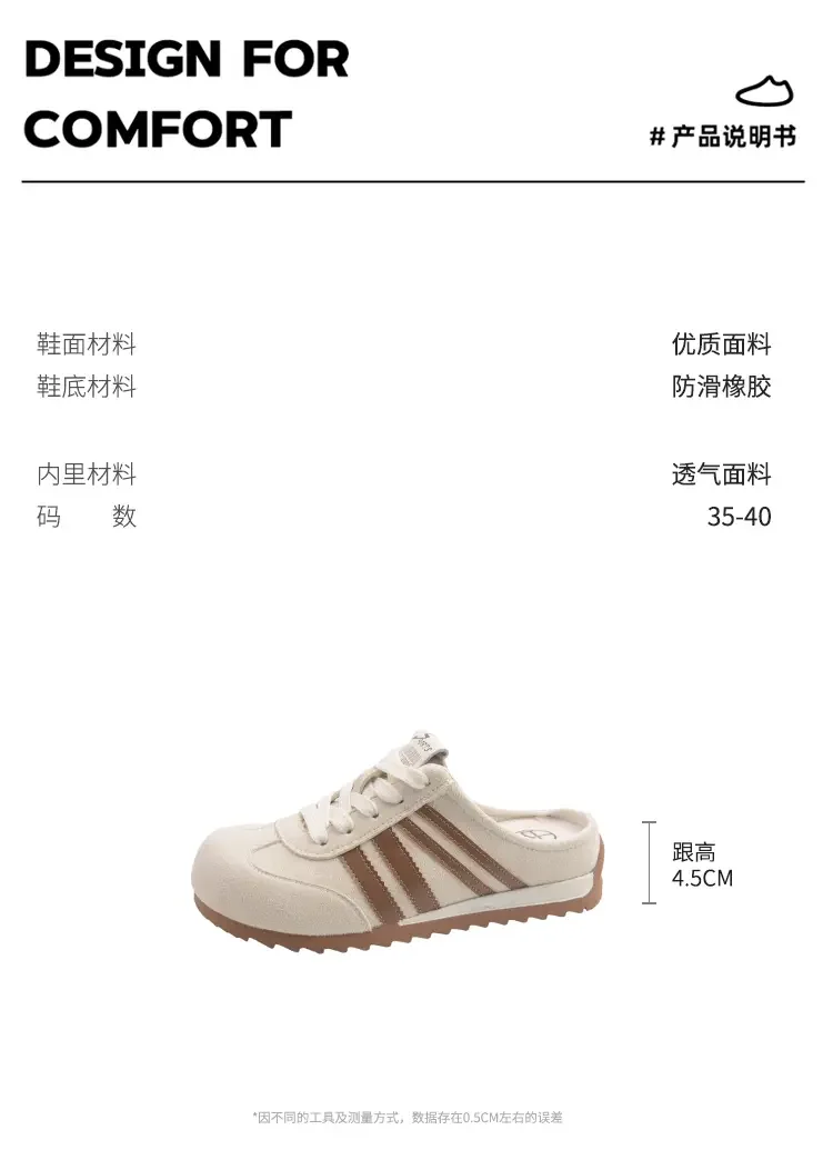 All Match Closed Toe Slippers Slip on Lightweight Breathable Non Slip Outdoor Walking Summer Casual Sandals