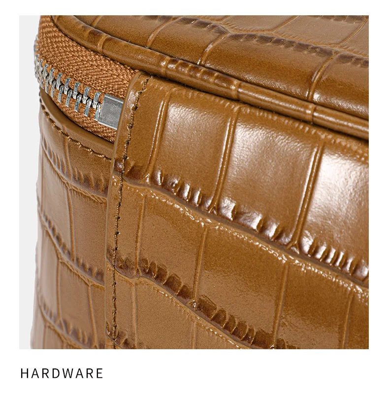 Aidrani Mini-Quadrat-Tasche aus echtem Leder mit Krokodilmuster, Handtasche mit großem Fassungsvermögen, Aufbewahrungstasche für Damen – Detail 17