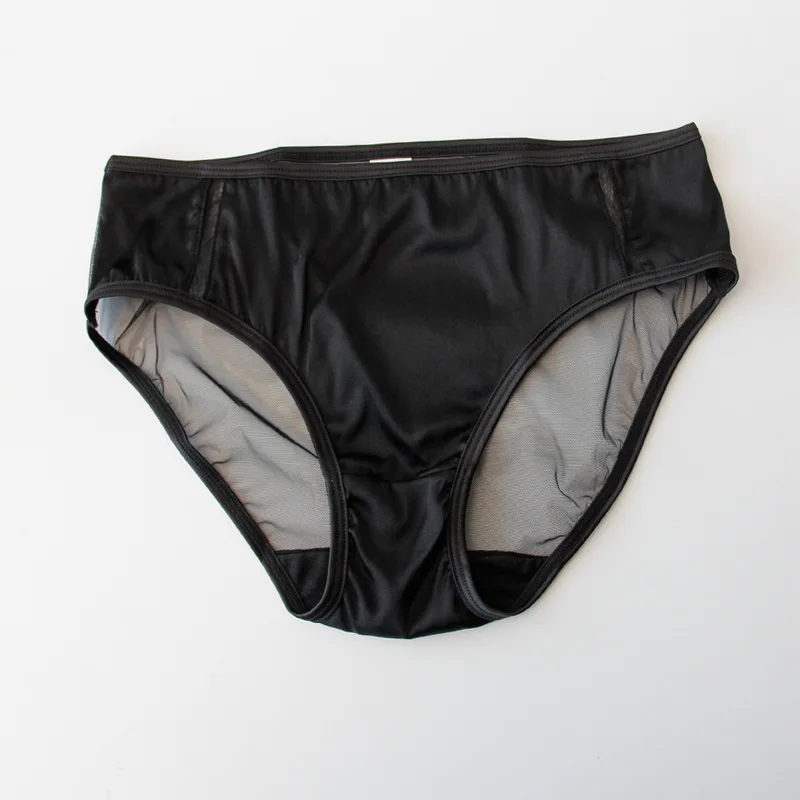 Birdtree 6A 19MM 93.8% Silk Briefs Women Mid Rise Stretch Plain Crepe Satin Comfortable Lace Breathable Panties P3N011QD