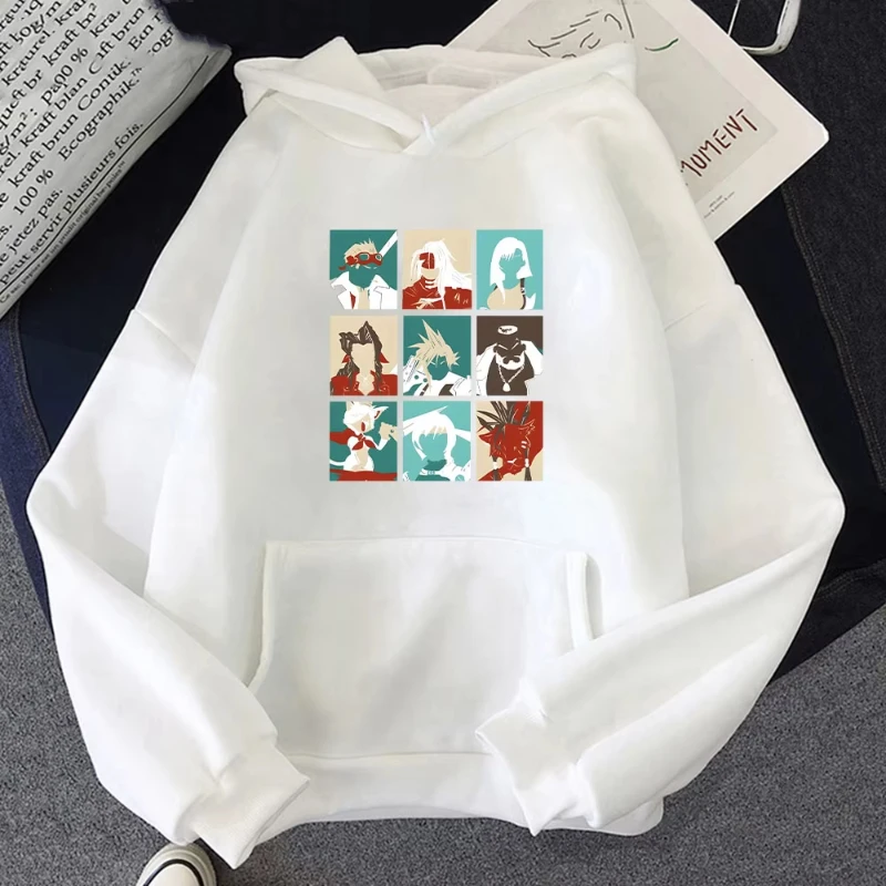 ファイナルファンタジー VII 2025 新しいパーカーコミックグラフィックプリントスウェットシャツクール人気ソフト衣類ユニセックススダデラスフリースプルオーバー