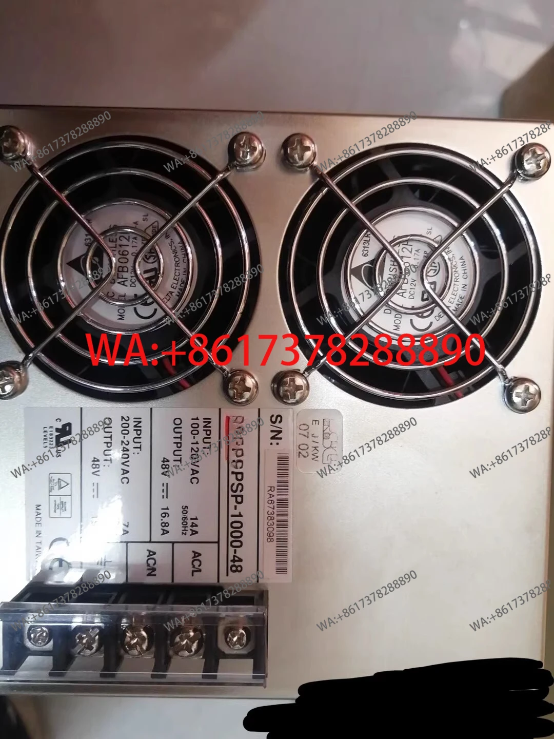 

With PFC48V switching power supply PSP-1000-48 16.8A