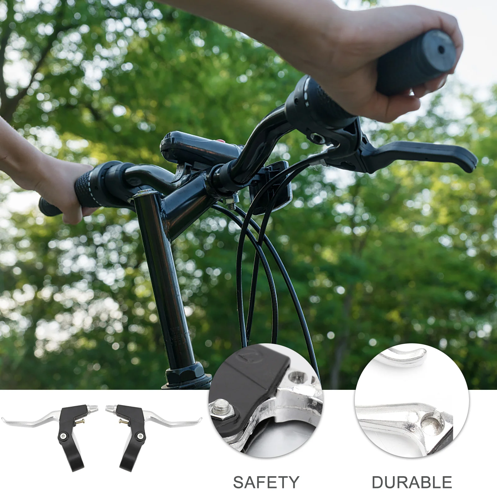 

1 Pair Aluminum Alloy Brake Levers Mountain Bike 22.2Mm Replacement Handles For Foldable Bicycles Durable Bike Brake Lever