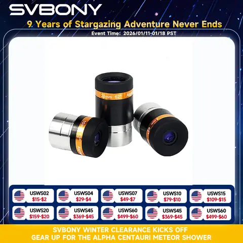 Wide Angle Telescope Eyepieces 4 10 23mm svbony