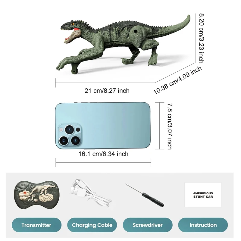 Hot 2.4GHZ 5-Channel Remote Control Dinosaur Toys for Kids, Robot Walking Dinosaur Toys, Simulation Velociraptor, Gifts for Boys