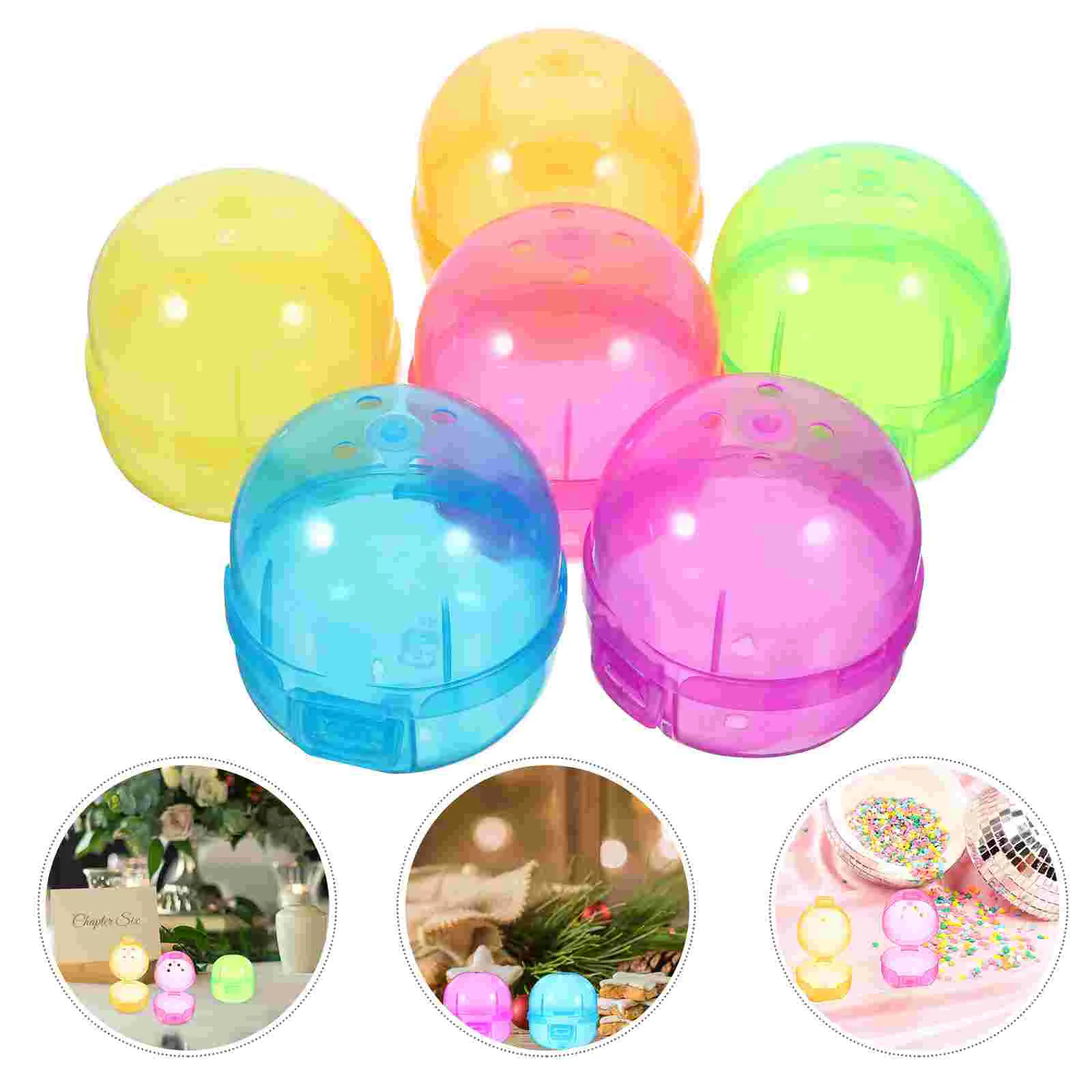 

12 Pcs Balloon Machine Toy Vending Empty Capsules Balls Plastic Automatic Kitchen Soap