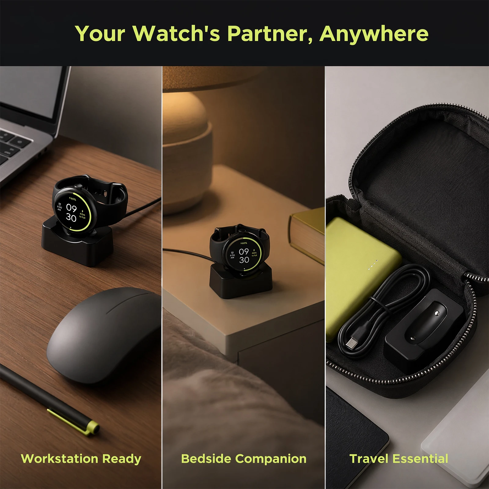 Magnetic Charger Dock Type-C Powered Quick Charge Docks Replacement Fast Quick Charges Stand for Pocket Business Trips Office