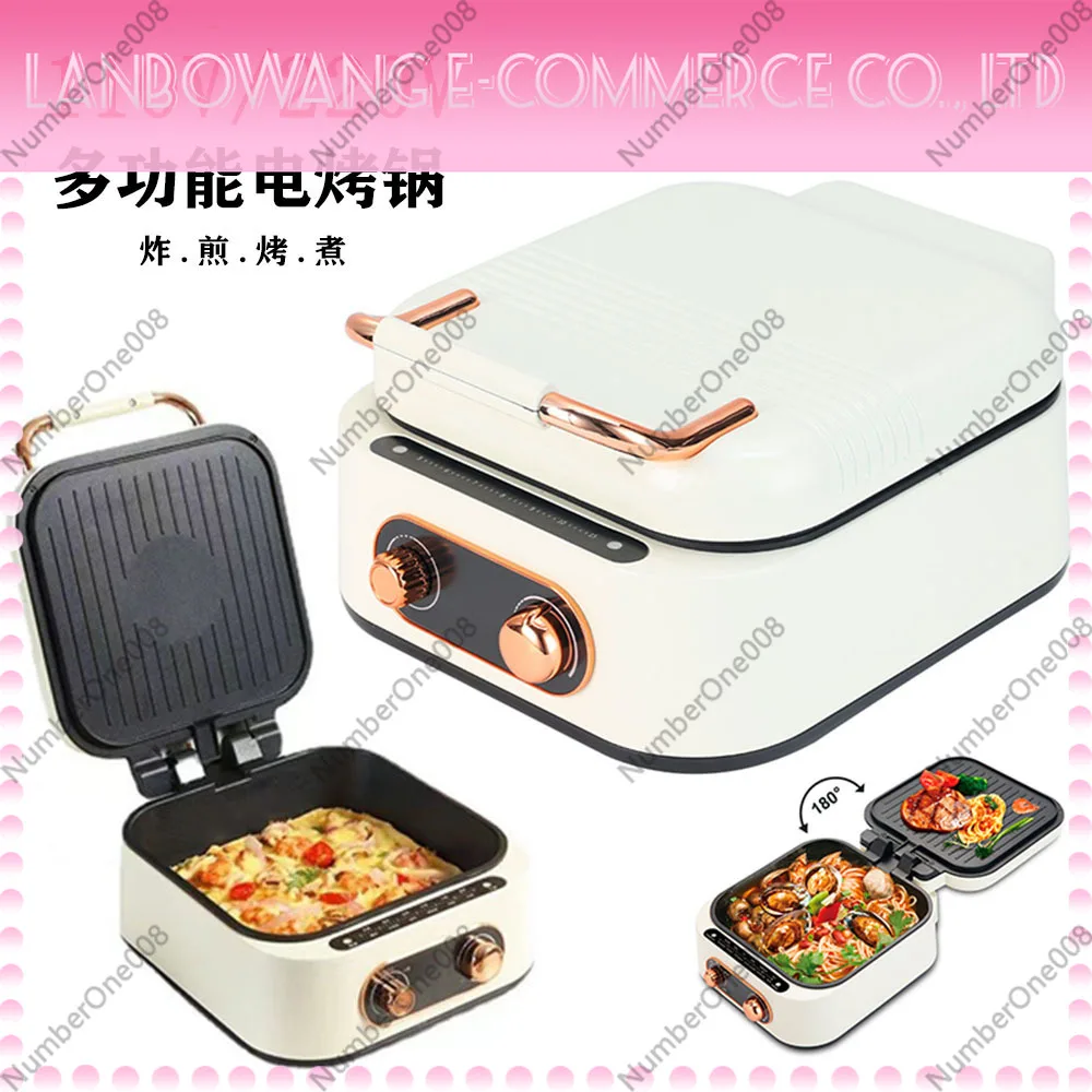 110V Multi-function Electric Cooker Non-Stick Skillet Steamer Fryer for Home