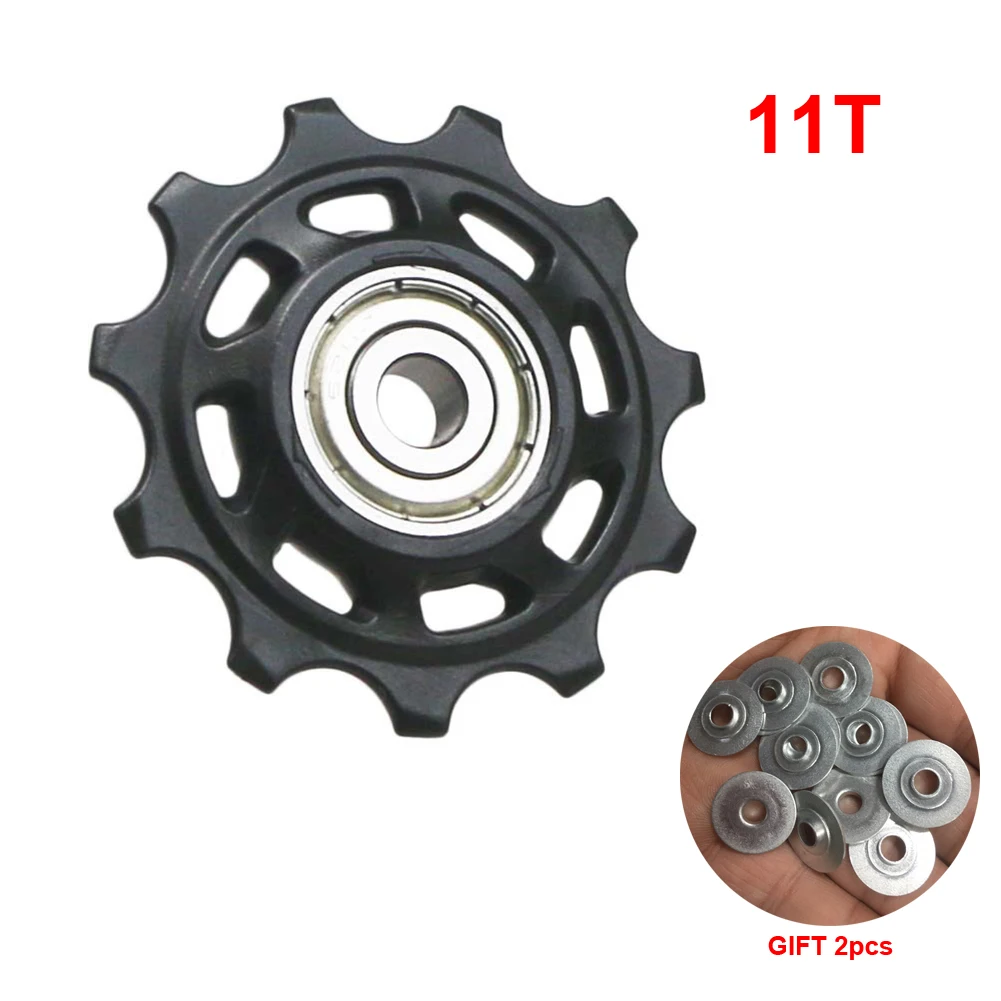 11T 13T Bearing MTB Bicycle Rear Guide Wheel Jockey Rear Derailleur Pulley Roller For 9/10/11Speed Sealed Steel Bearing