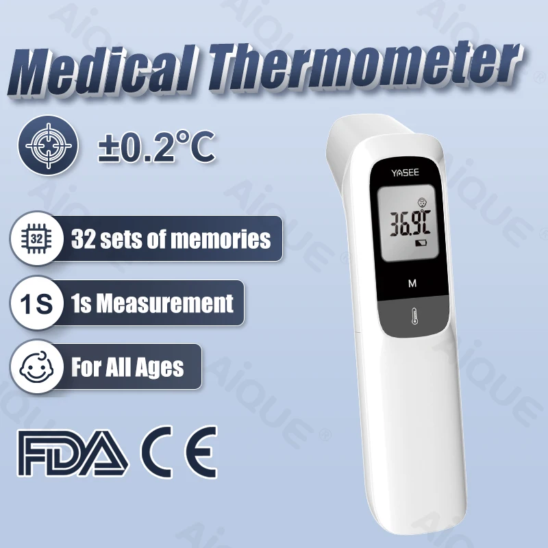 Backlit Medical Temperature Infrared Non-contact Thermometer Forehead Digital Thermomete LCD Display Fever Measure Baby Adult