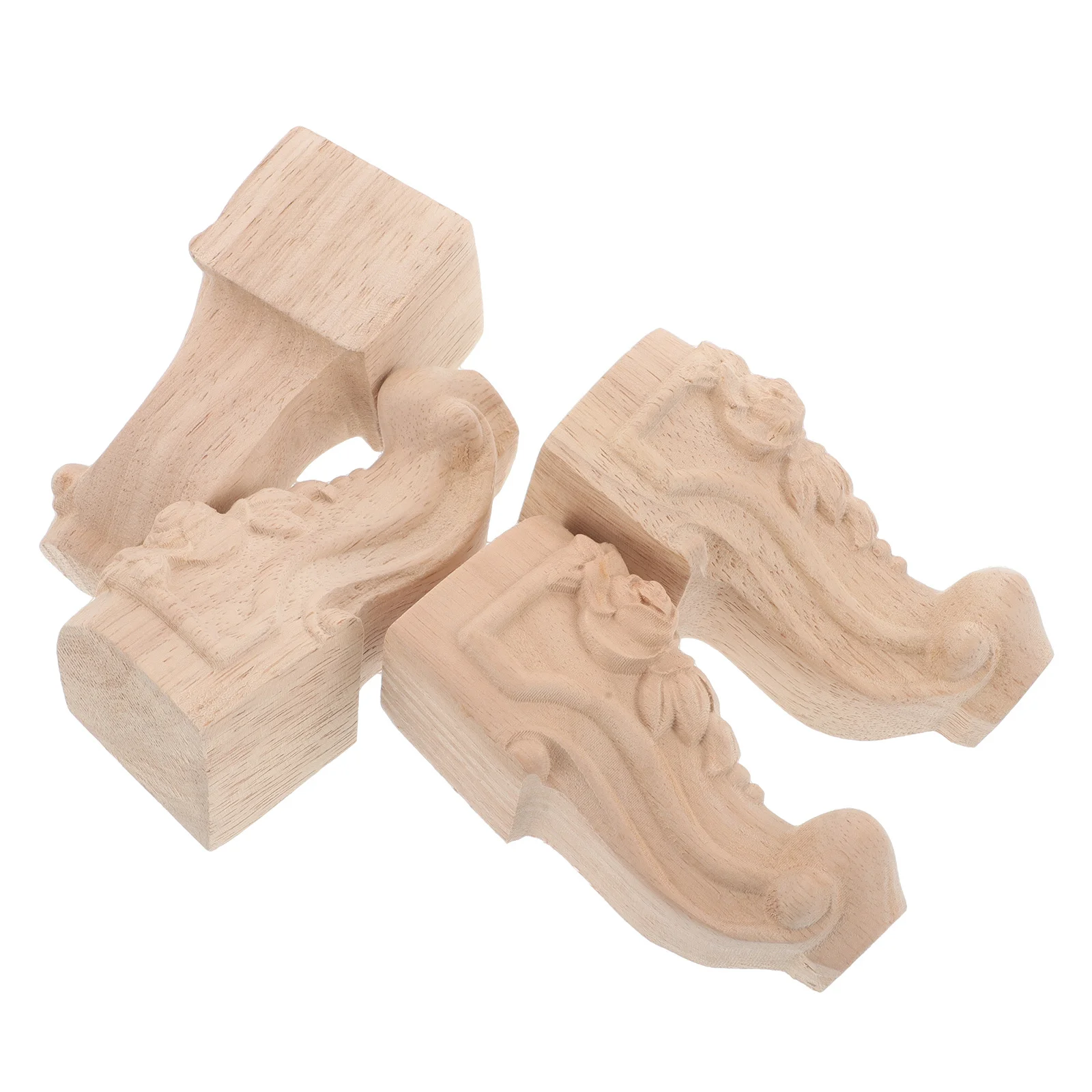 

4Pcs Solid Wood Carved Furniture Feet Legs European Style for Sofa Dresser Coffee Table Cabinet Furniture Legs Feet