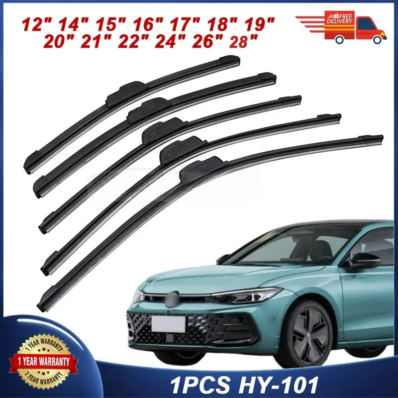 

1PC Car Universal Windshield Wiper For J/U-hook wiper blade Soft Rubber strip 12" 14" 16" 17" 18" 19" 20" 21" 22" 24" 26" 28"