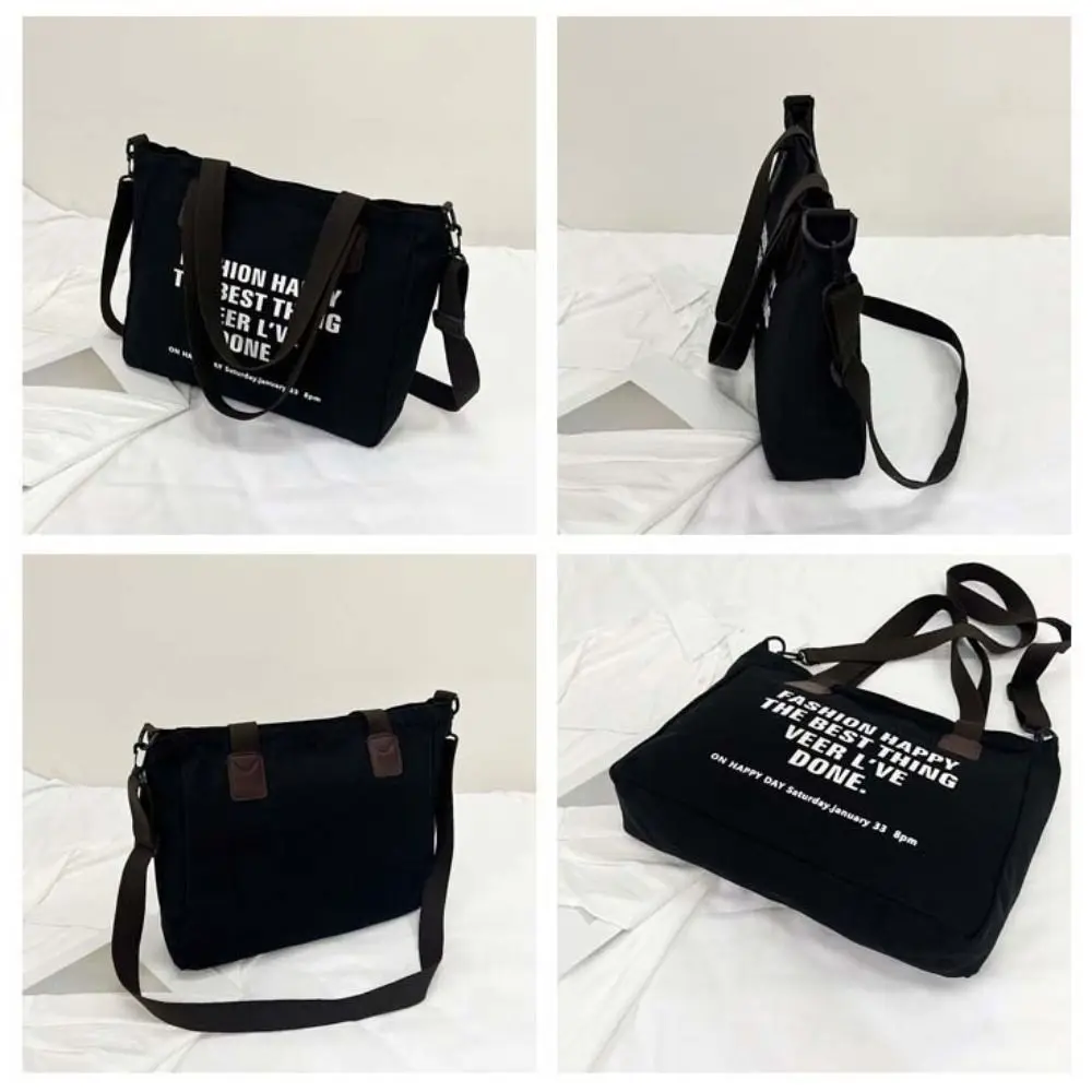 رسالة قماش حقيبة كتف عادية سعة كبيرة حقيبة نسائية صغيرة حقيبة متعددة جيب حقيبة تحت الإبط تنوعا حقيبة يد من القماش النساء الرجال #2