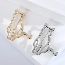 Japanese and Korean fashion simple and cute cat brooch temperament clothing accessories