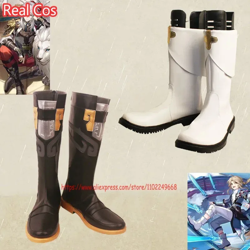 realcos-honkai-star-rail-jing-yuan-yanqing-cosplay-chaussures-bottes-halloween-cosplay-accessoire-de-deguisement