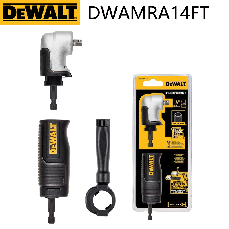

DEWALT DWAMRA14FT FLEXTORQ 1/4" Square Drive Modular Right Angle Attachment Maintenance Electrician Tool Accessories