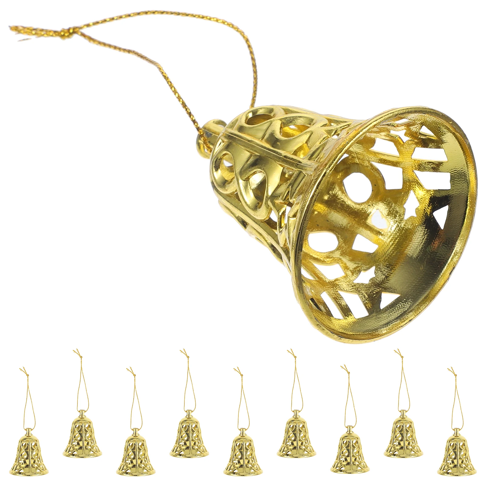 

12pcs Christmas Tree Decoration Pendant Bell Hanging Plastic Ornaments DIY Party Holiday Home Decor Christmas Supplies