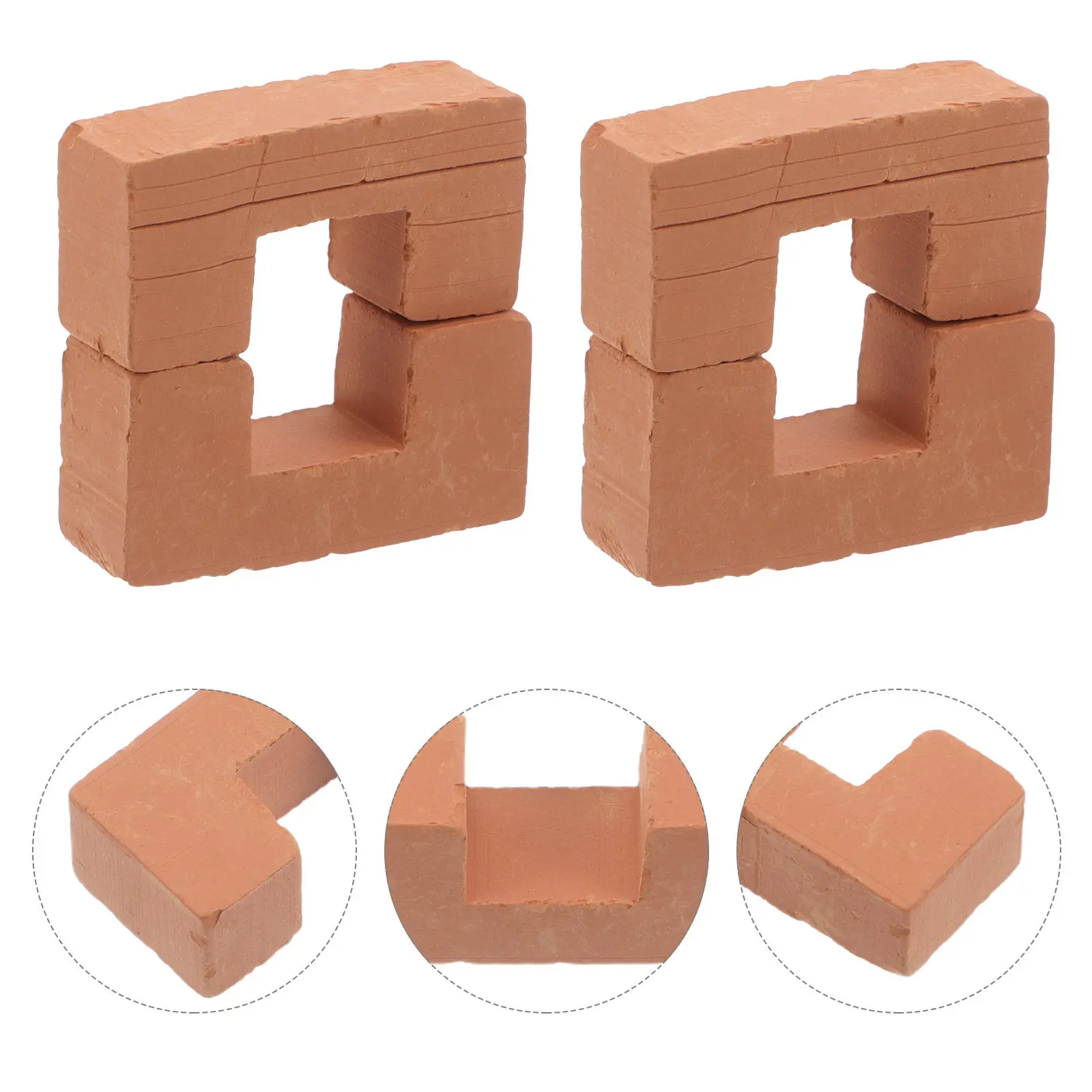 20Pcs Mini Bricks Realistic Fake Blocks for DIY Tiny House Building Craft Miniature Landscaping Garden Small Construction
