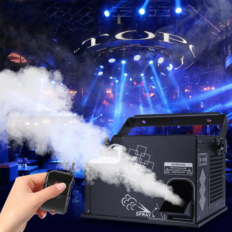 

Butoy 1500 Вт машина для распыления водяного тумана Беспроводной DMX Дистанционное управление Dj Disco Bar Оборудование для распыления дыма Свадебный фестиваль Туманная машина