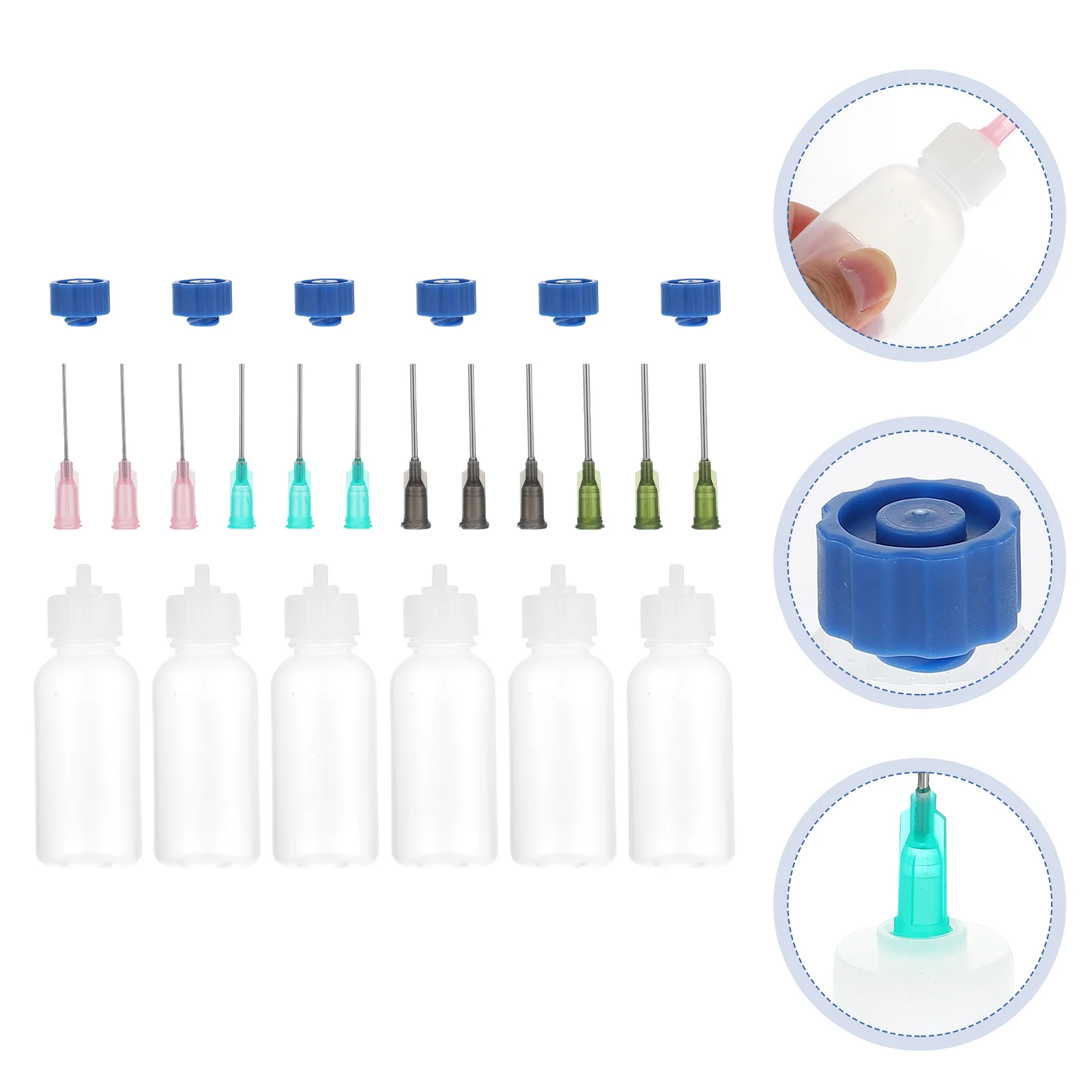 

1 set Fine Workmanship Oil Squeeze Bottles Set Plastic Containers for Sewing Machine and Machinery Factory