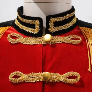 Jacke Ringmeister Langarm Pony Pony für Mädchen, Schultermantel, Zirkus -Schwanzlack, Halloween -Cosplay, Kinderkostüm 8 Hauptverkaufsmantel mit Fransenkind - №5