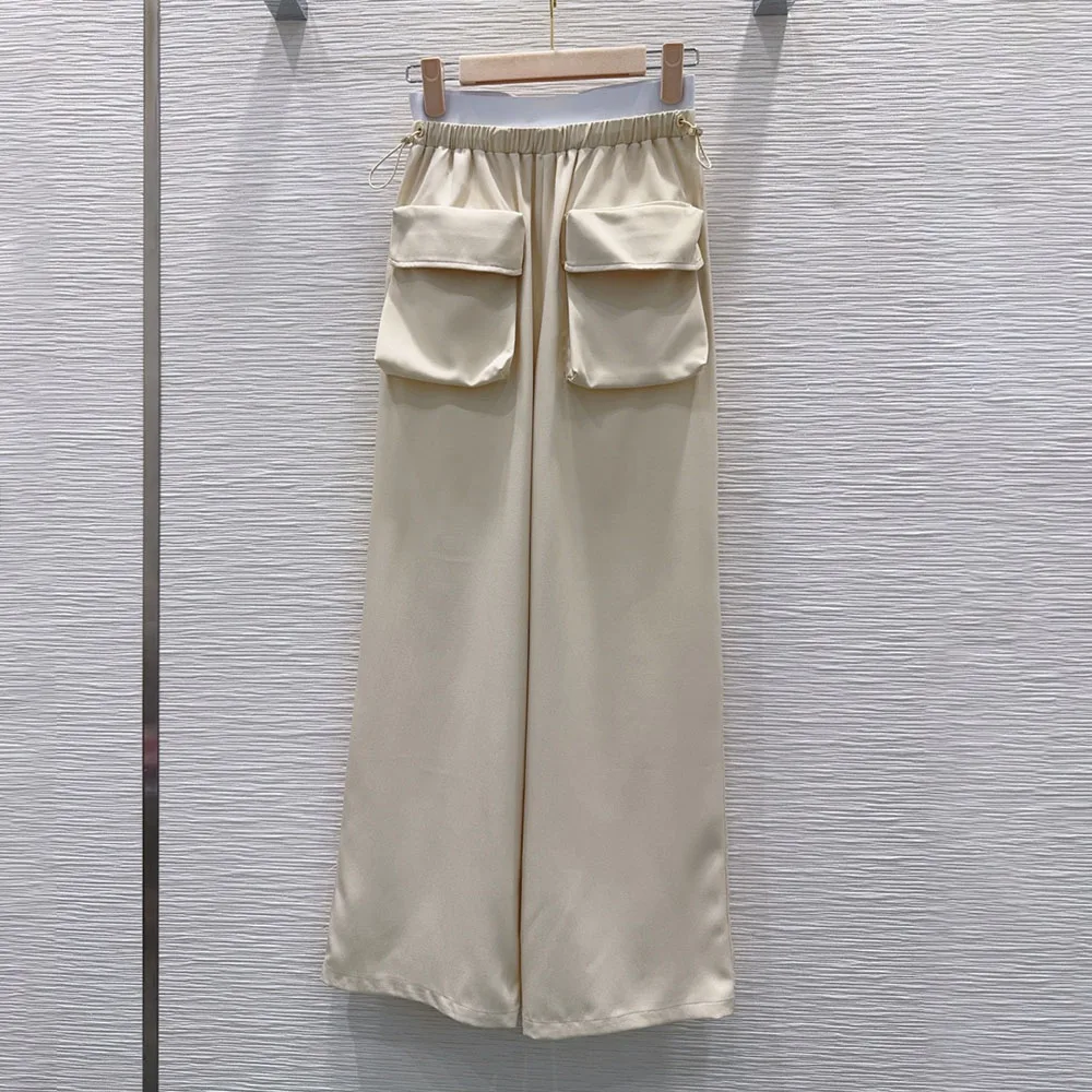 

High-quality 2026 new style women's loose-fitting fashionable casual pants, with large pocket decoration xy2642079