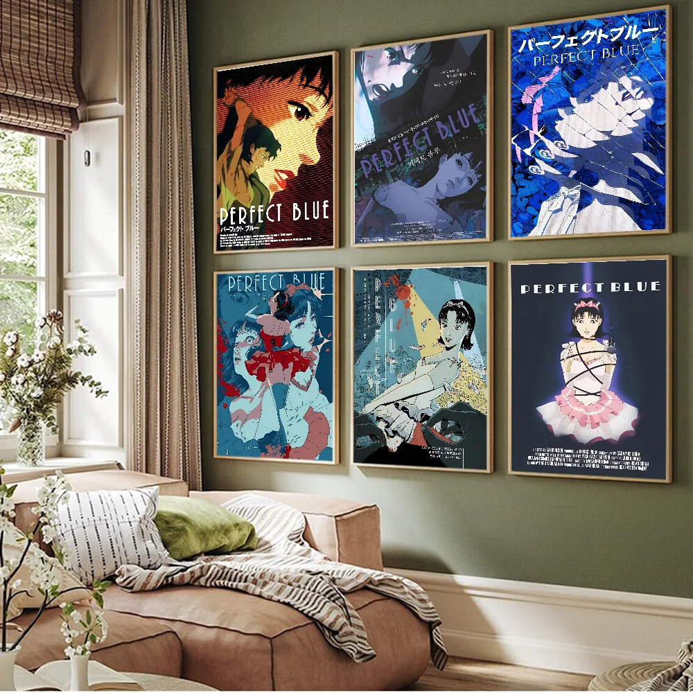 

Anime Perfect Blue Whitepaper Poster Vintage Room Home Bar Cafe Decor Vintage Decorative Painting