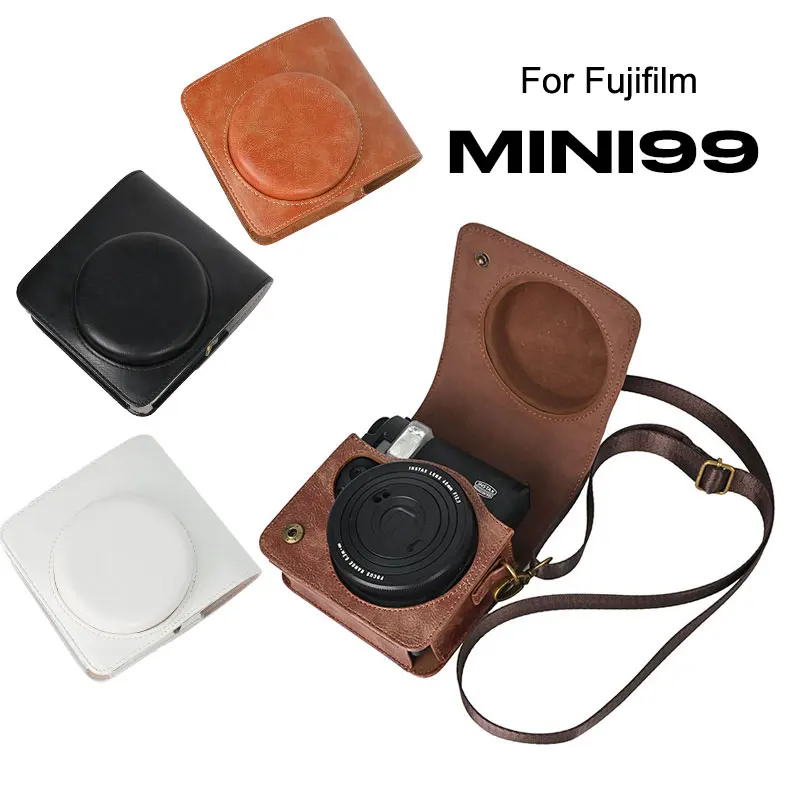 Защитный чехол для камеры Mini 99 из искусственной кожи, чехол для камеры, дорожная сумка для Fujifilm Instax Mini99 с плечевым ремнем