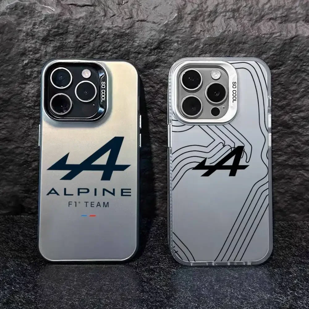 

A-AlpineS Team Phone Case IPhone 16 15 14 13 12 11 Pro Max X XR XSMAX 8 7 Plus Candy Matte Shockproof Cover