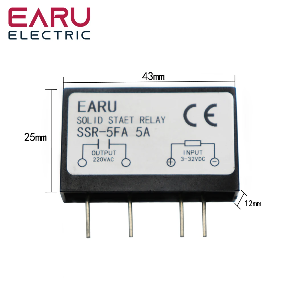 1Pcs PCB SSR-3FA  SSR-5FA  SSR-8FA SSR-D3803HK D3805HK D3808HK  Dedicated With Pins 3A 5A 8A DC-AC Solid State Relay