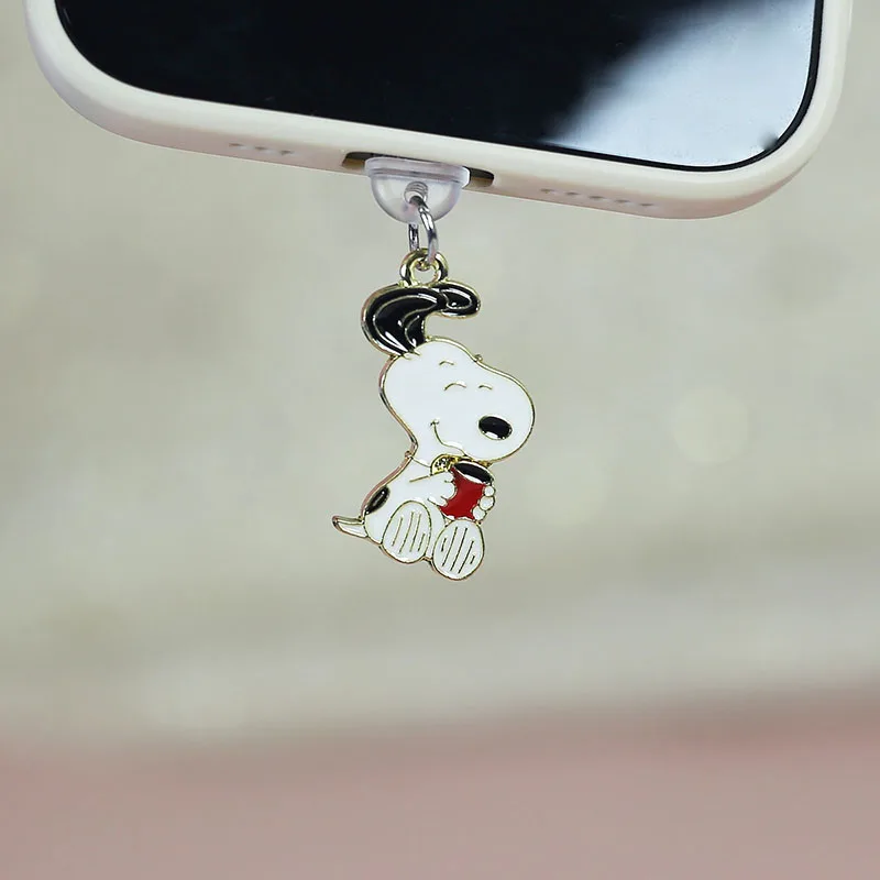 New 3D Resin Snoopy Phone Dustproof Plug For iPhone For Samsung for Xiaomi Huawei Type C Android Charging Port Dustplugs