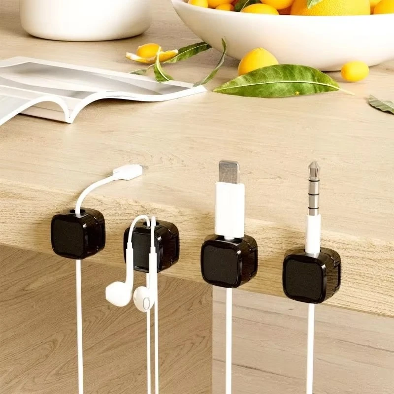 5/10 Stück Magnetische Kabelclips, Kabelhalter, glatt, verstellbar, Kabelmanagement unter dem Schreibtisch, Kabelorganisator, Kabelhalter – Detail 6