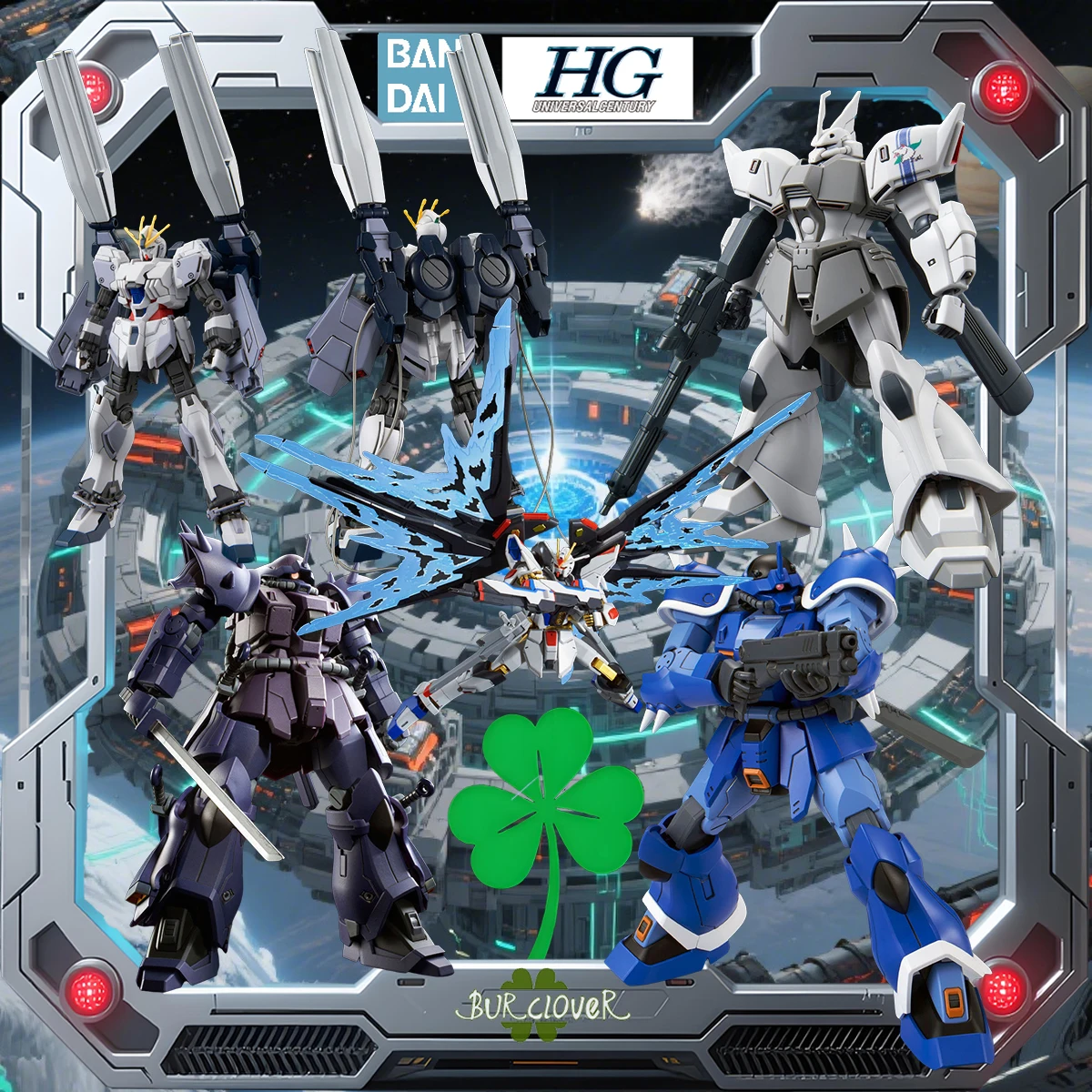 

2Bandai натуральная GUNDAM HG HGUC PB Jegan Gouf Flight Type ReGelg собранная модель подвижные суставы Высококачественные коллекционные игрушки