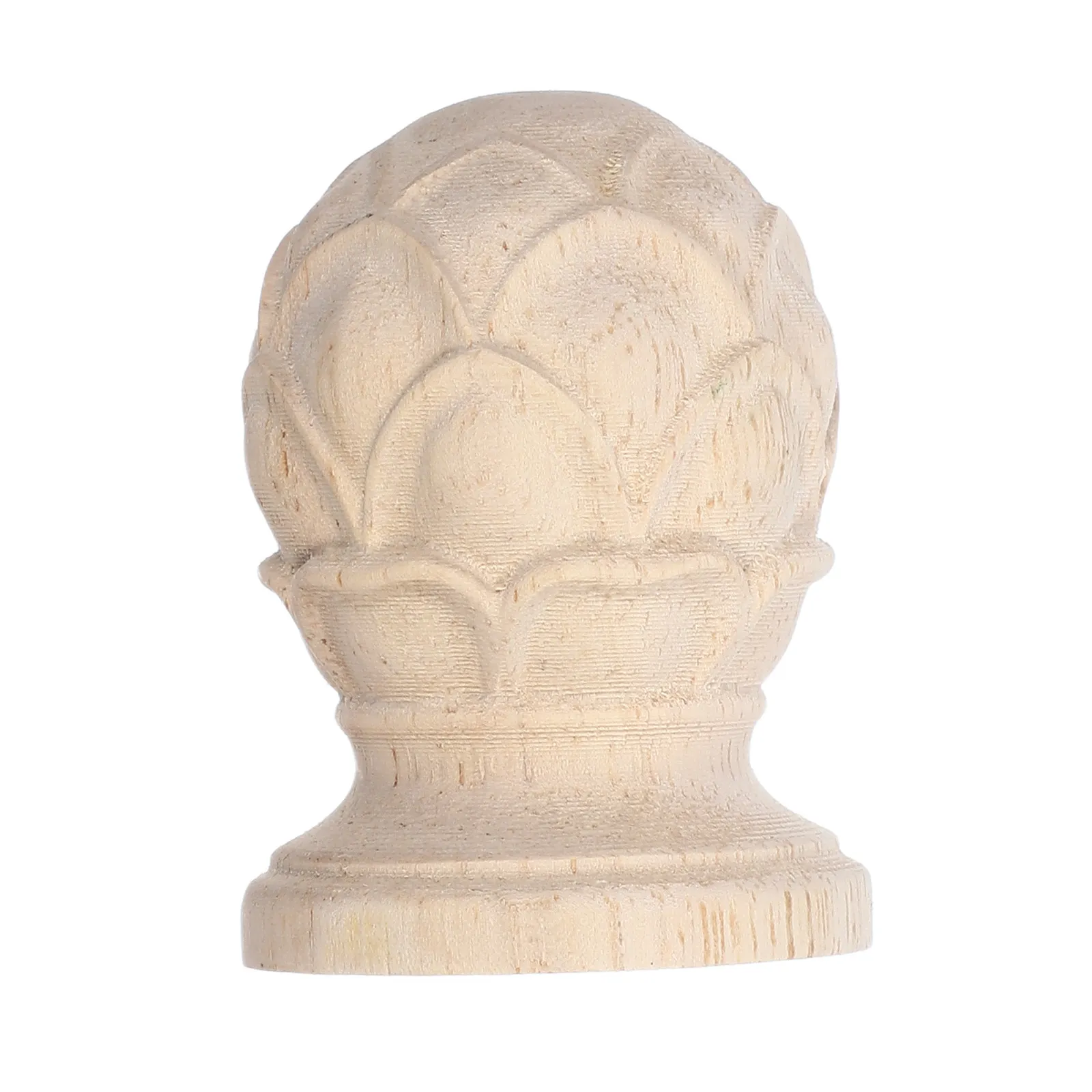 Smooth Finish Pineapple Wood Finial European Design for Curtain Rods Bedposts Staircase Posts Furniture Decorative Indoor Home