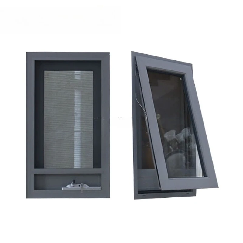 Crank window outward casement window Aluminum transparent mesh glass awning window