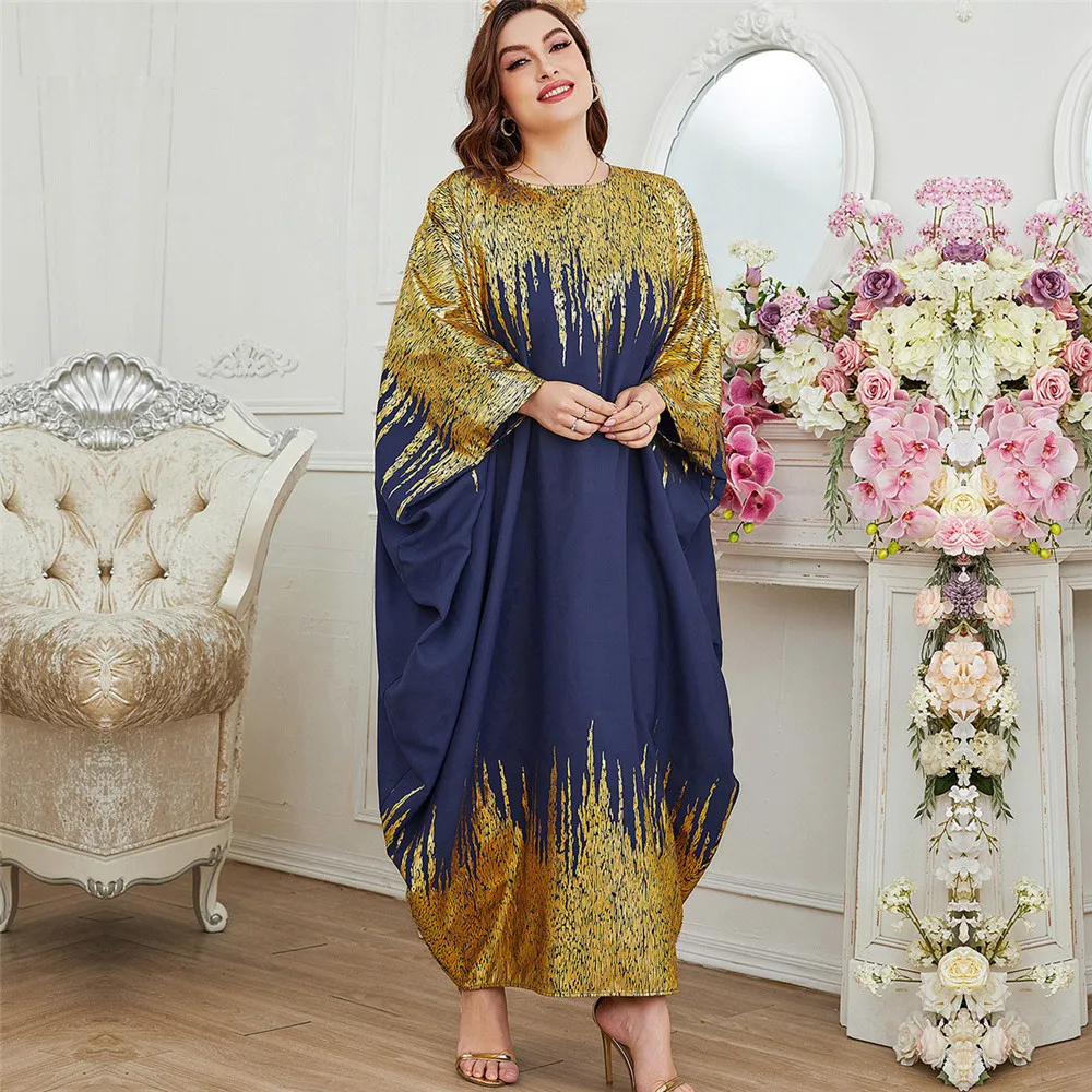 Kaftan Moroccan Women Batwing Sleeve Dress Muslim Dubai Abaya Turkey Arabic Robe African Dashiki Loose Caftan Party Gown Caftan