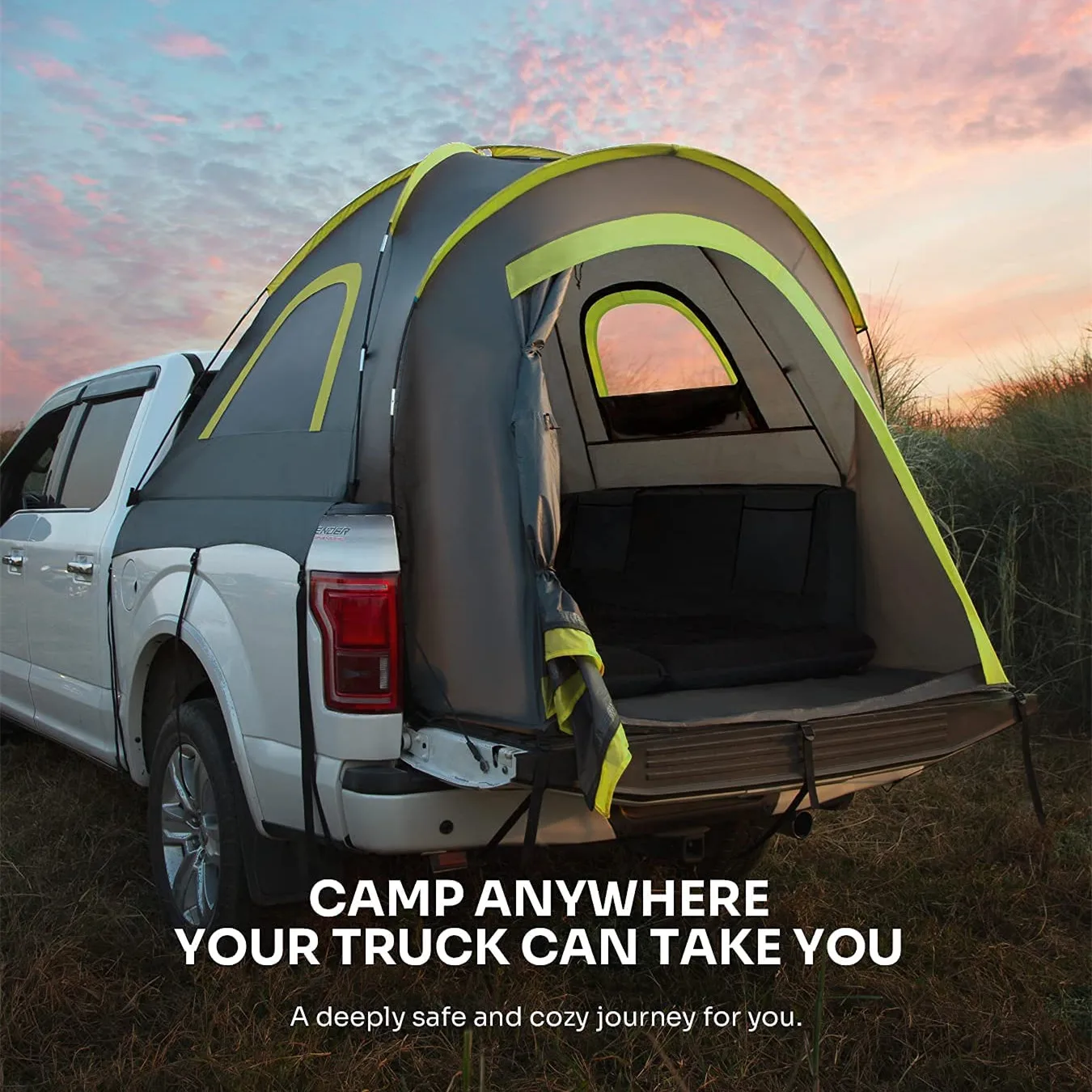 Truck Bed Tent Fit 5-8.2 Ft Truck Bed Pu2000mm Waterproof Pickup Tent