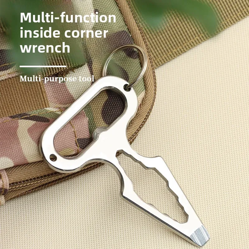 

Self Defense Weapons Outdoor EDC Survival Tool Defence Personal Keychian Stinger Bottle Combination Opener Wrench for Men Women