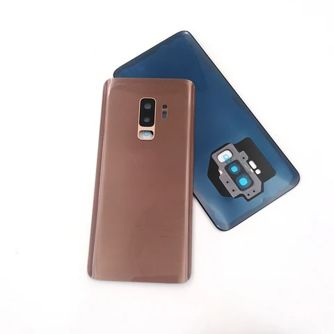 Задняя крышка корпуса для Samsung S9 Plus G965 SM-G965F, крышка батарейного отсека, сменный чехол для задней двери, стеклянная панель для Galaxy S9Plus S9+