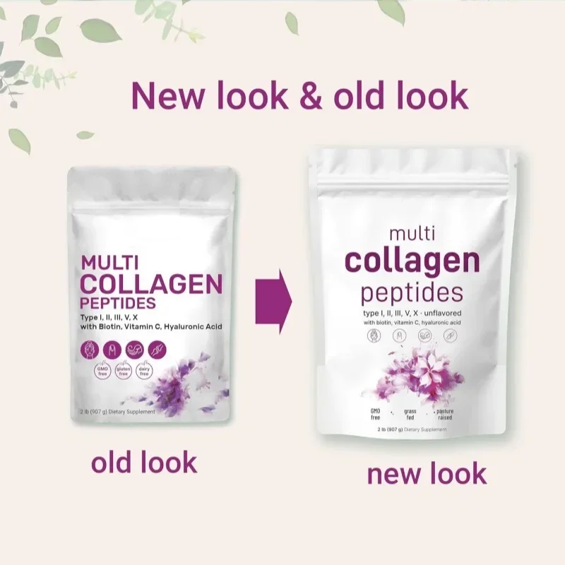 Multi Collagen Peptide Powder Tightens Skin Antiwrinkle Firmness Elasticity Moisturizes Skin Specially provided by beauty salons