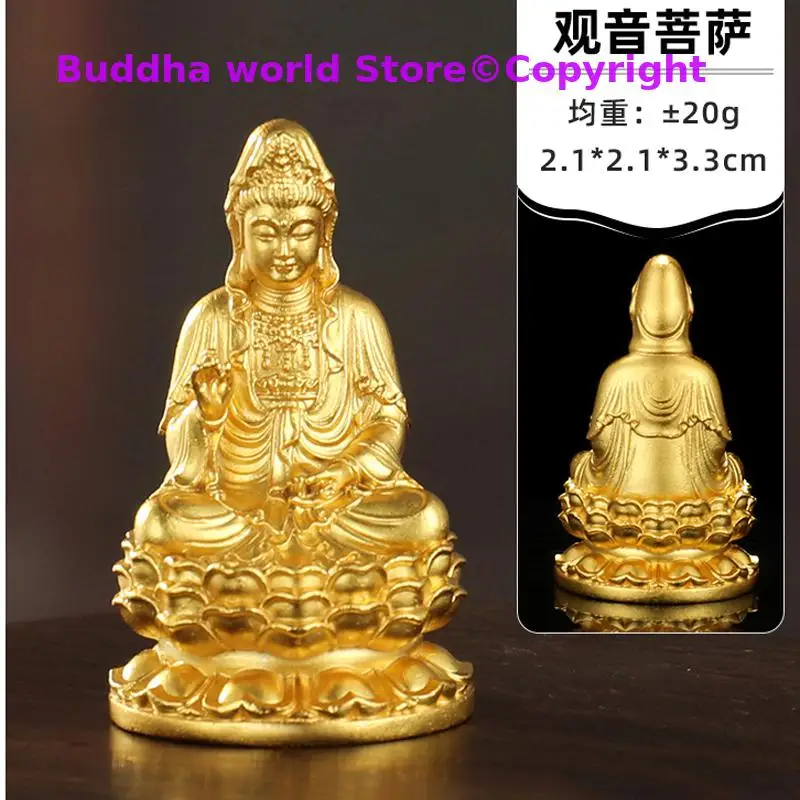 2025  CAR pocket gold-plating Goddess Guanyin Bodhisattva safety Small Buddha statue Amulet healthy Effective protection luck