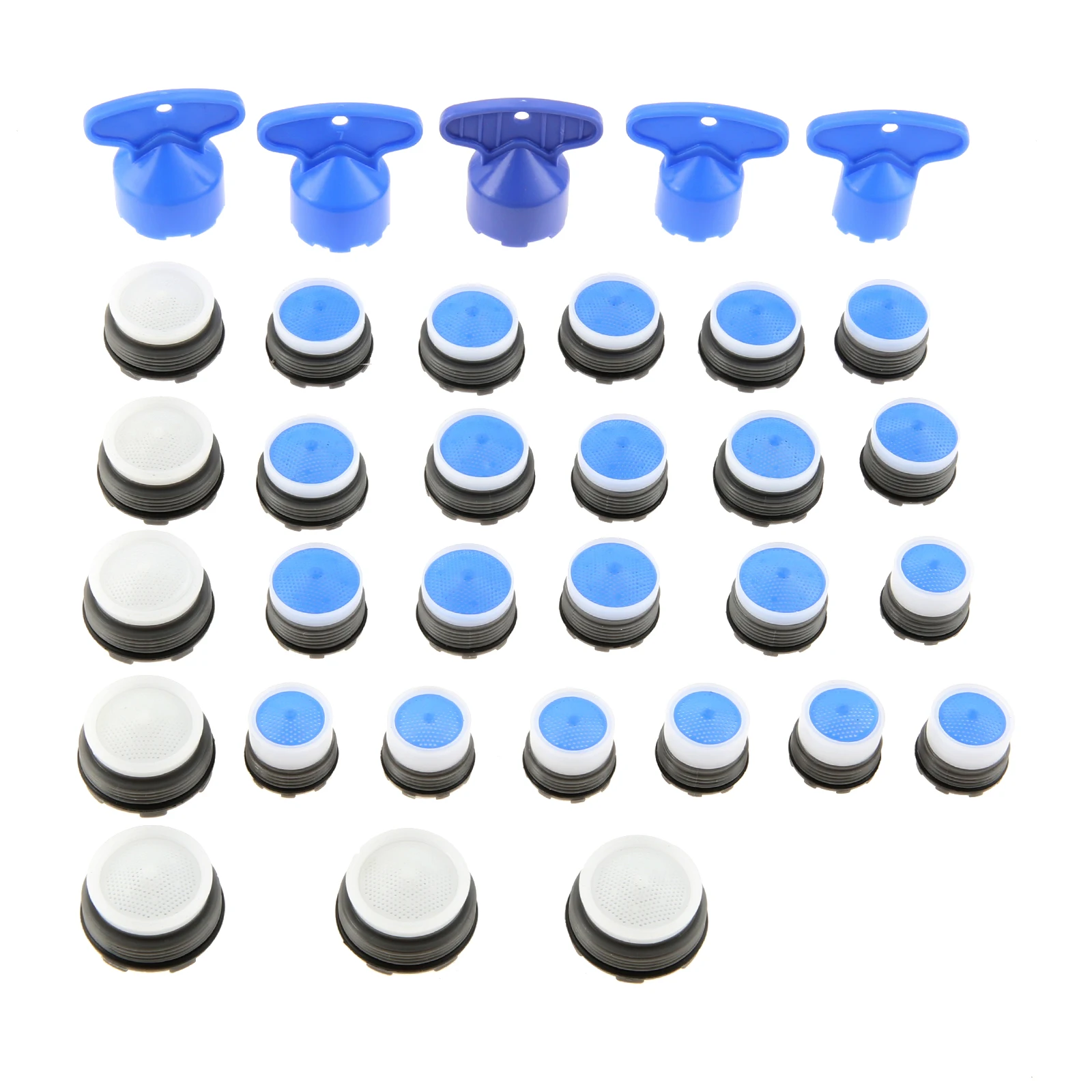 16/24/32pcs Faucet Aerator with Key Wrench 16.5/18.5/21.5/24mm Water Saving for Cache Aerator Kitchen Bathroom Washstand Sink