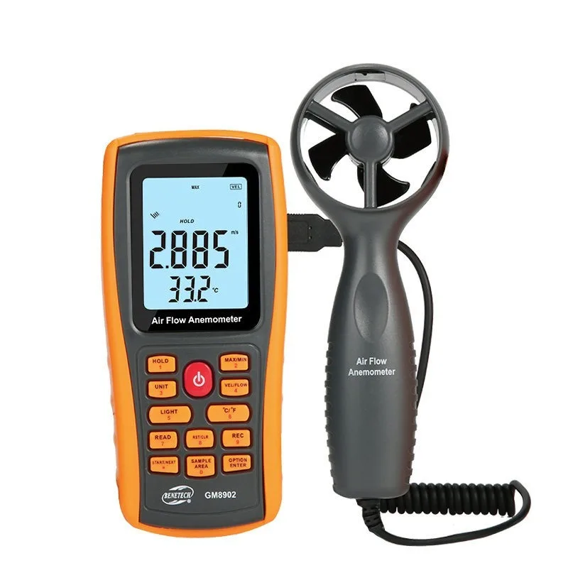 Digital Anemometer GM8902 High Accuracy Wind Speed Gauge Air Flow Temperature Tester