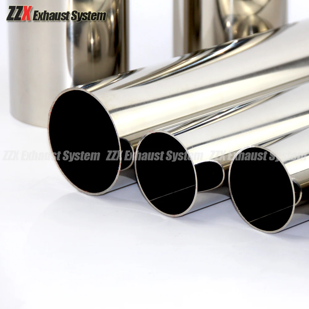 Car styling 1.2mm thick 38mm 51mm 63mm 76mm Exhaust pipe muffler tail pipe 304 stainless steel welding material