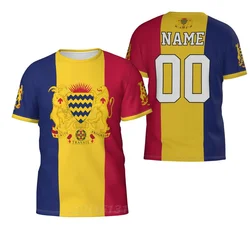 Custom Name Number Chad Country Flag T-shirts Clothes T shirt Men Women Tees Tops For Soccer Football Fans Gift US Size