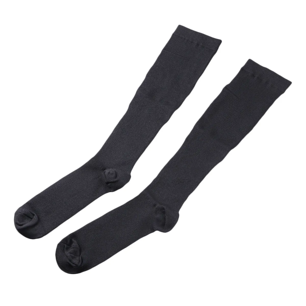 

1Pair Mid-Calf Compression Socks Elastic Pressure Hose for Sports Running Basketball Football Breathable Black S M