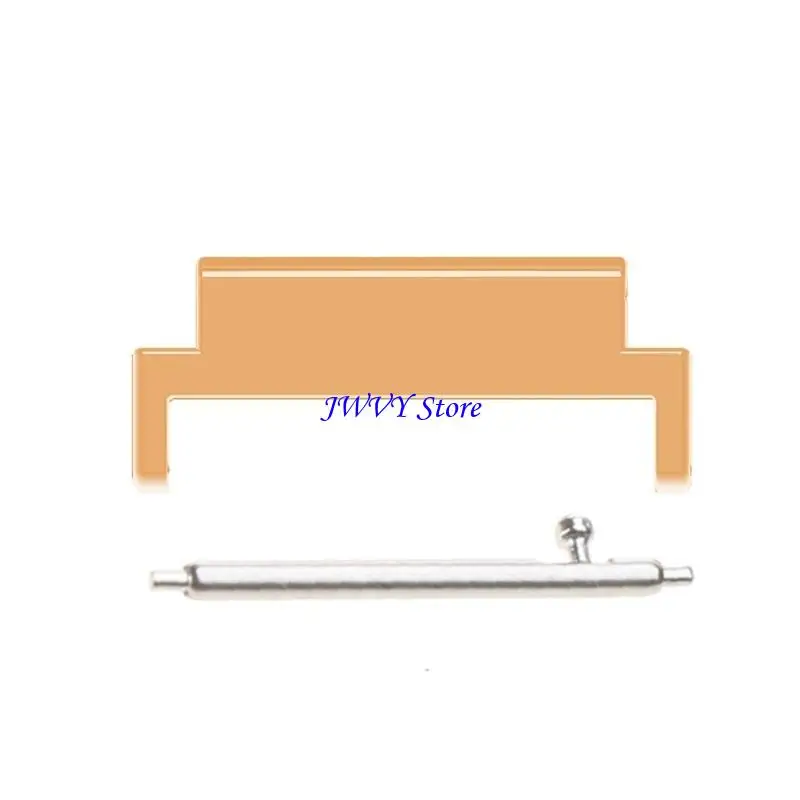 573A For 18mm-20mm Smartwatch Accessory Strap Metal Link Head GrainsAttachment Adjustable Connector Adapter Replacement 2pcs