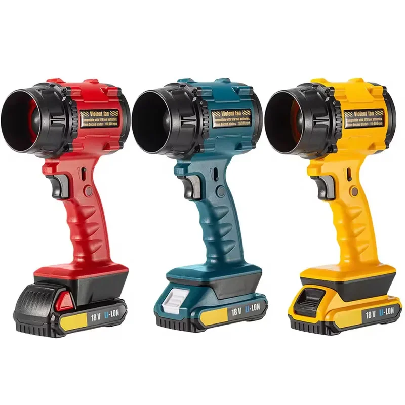 Akumulatorowy wentylator Turbo Jet F018 do czyszczenia powietrzem z silnikiem bezszczotkowym, elektryczny dmuchawa do czyszczenia.